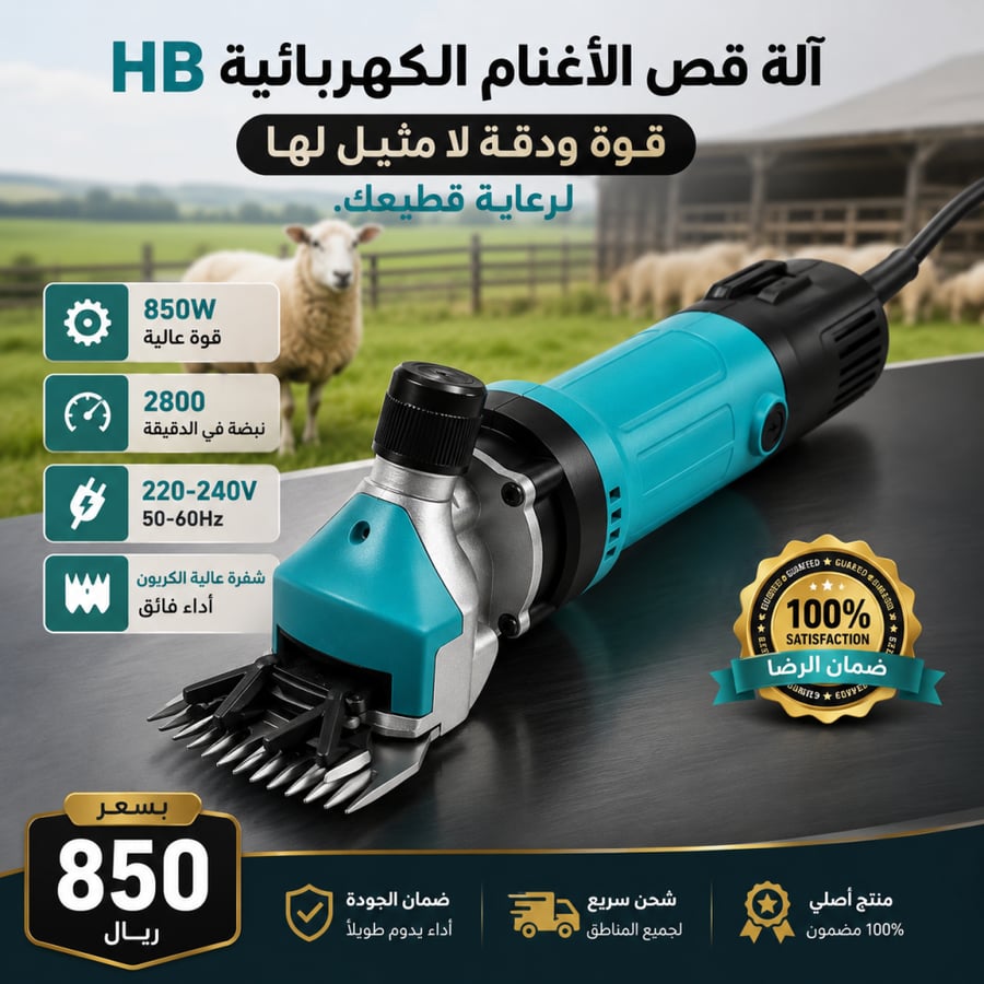 مكينة حلاقة اغنام جز  الصوف كهرباء ماركة HB