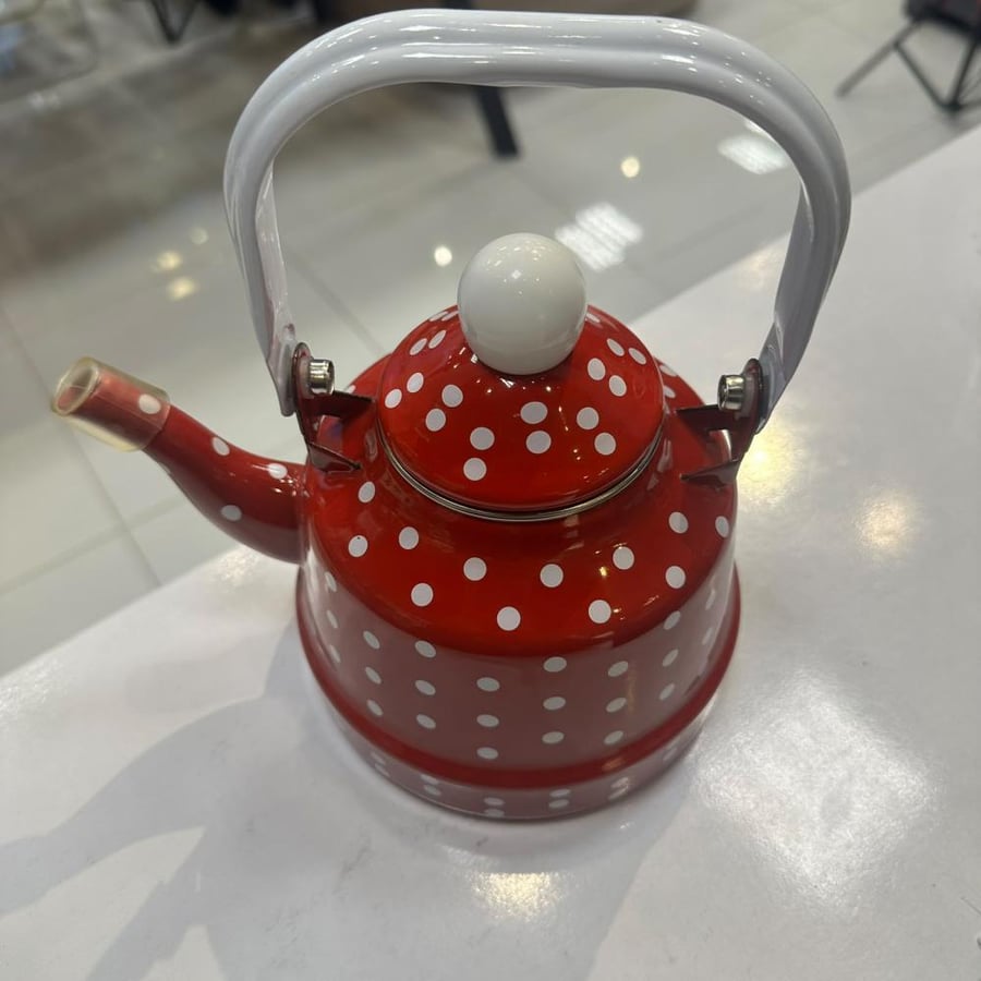 برادي احمر وابيض منقط صغير