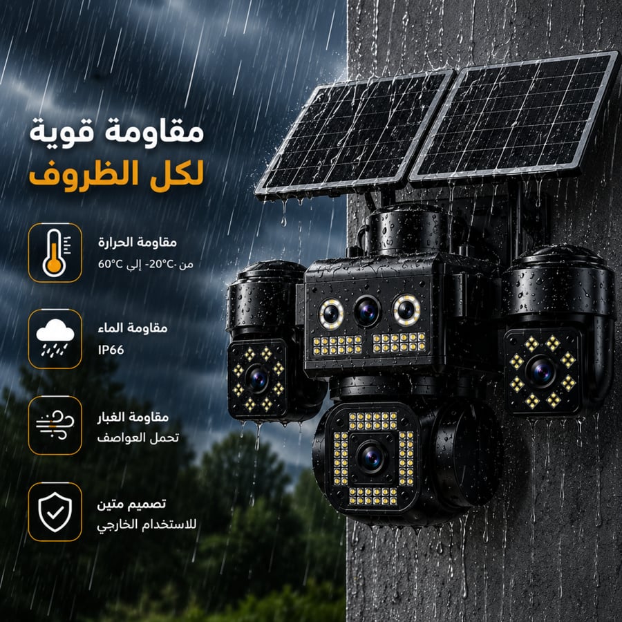 كاميرا على الطاقة الشمسية شريحة  4G يحتوى على 4 عدسات ZOM10 شركة HB الأصلية