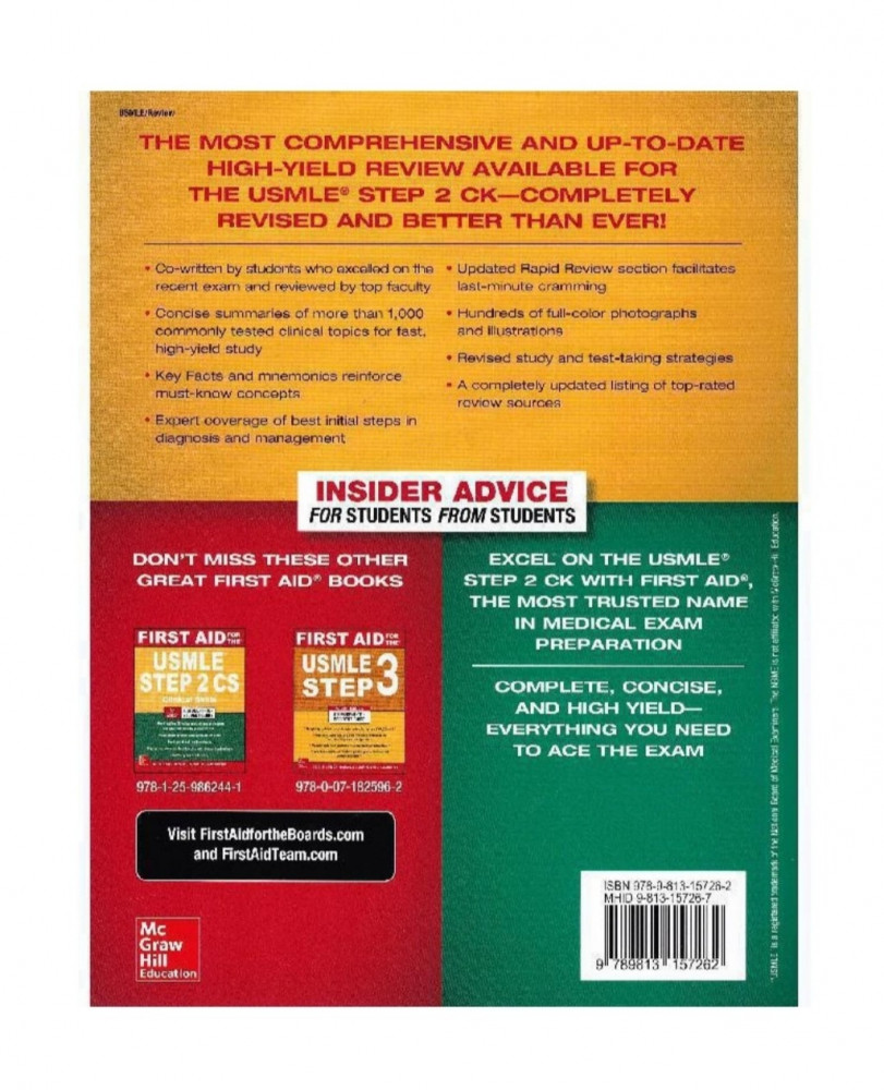 First Aid for the USMLE Step 2 CK 10th Edition