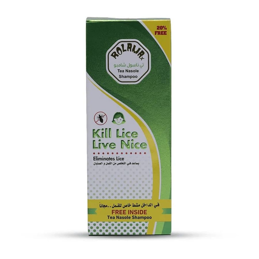 شامبو تي ناسول أخضر للقمل من رولاماكس 210 مل tea nasol green lice shampoo by rolamax 210 ml