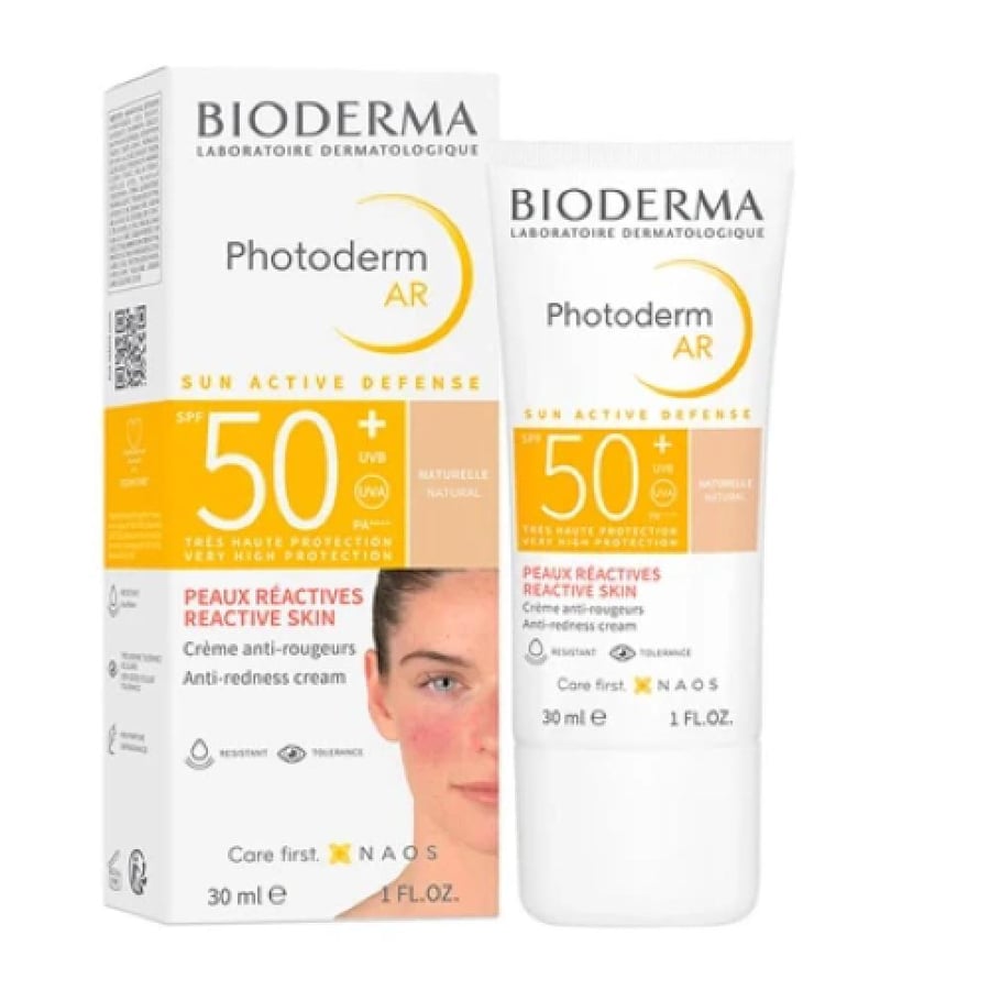 كريم بشرة واقى شمس بيوديرما فوتوديرم معامل حماية 50 مضاد للاحمرار 30 مل bioderma photoderm ar anti-redness spf50+ 30ml