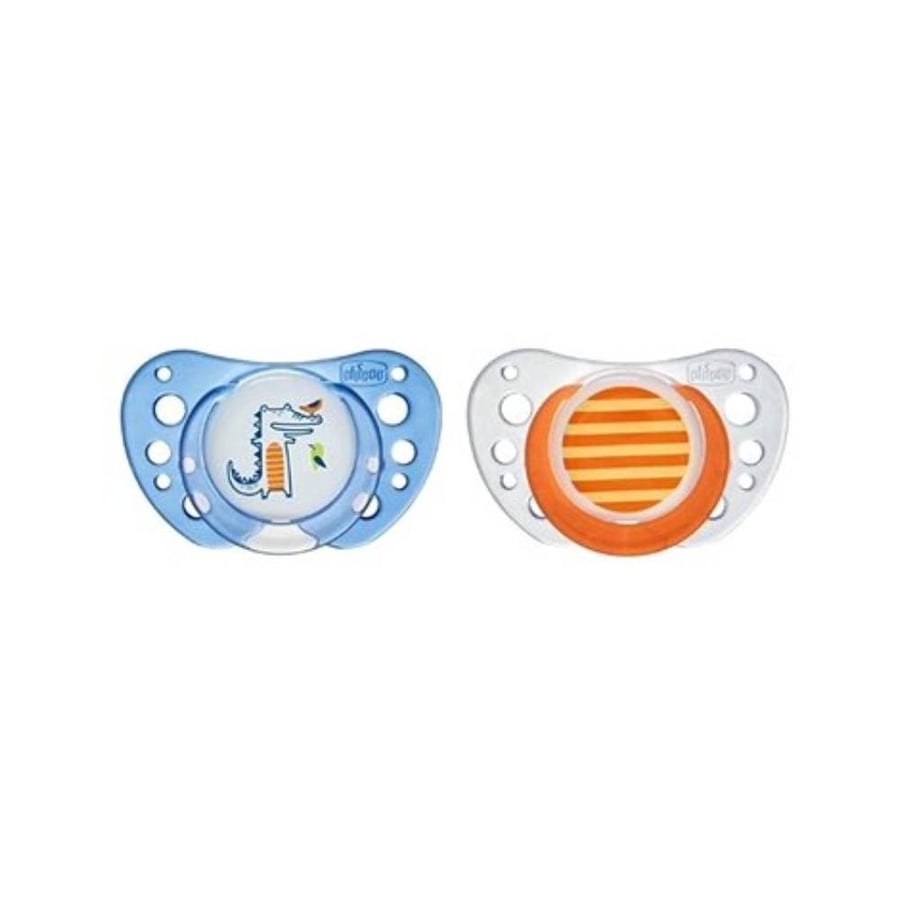 عضاضة شيكو مطاط من 6 الى 16 شهر 2 قطعة أزرق chicco 2-piece physio air latex soother set blue 6 to 16 m