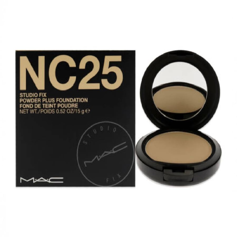 بودرة اساس مضغوطة ماك ستوديو فيكس بلس 15 جم nc25  mac studio fix powder plus foundation