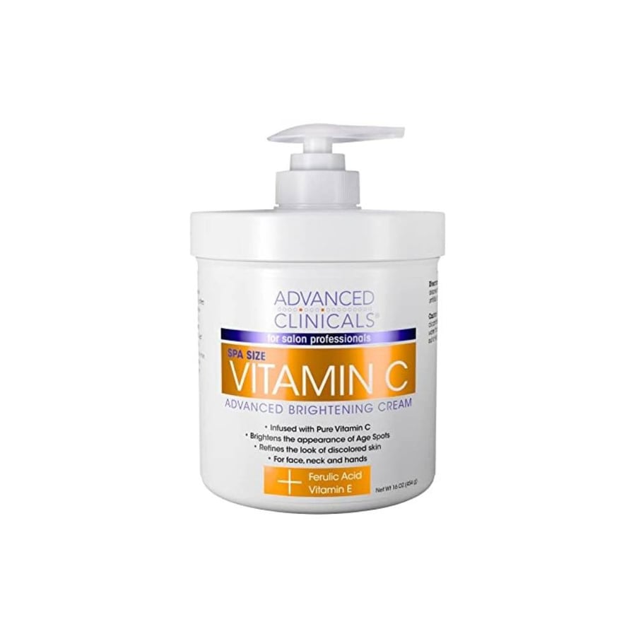 كريم بشرة ادفانسد كلينيكالز 454 جرام فيتامين ج للتفتيح advanced clinicals vitamin c cream- brightening 454 gram
