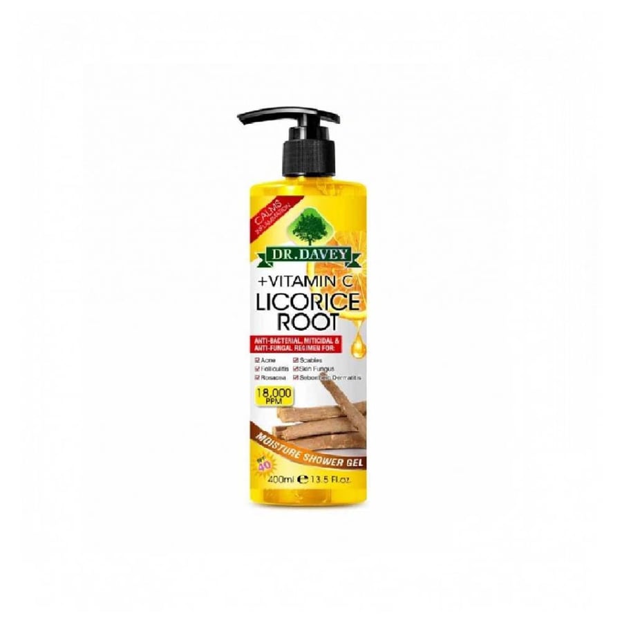 غسول جسم د ديفي 400 مل عرق السوس وفيتامين ج dr davey vitamin c and licorice root moisture showe gel 400 ml