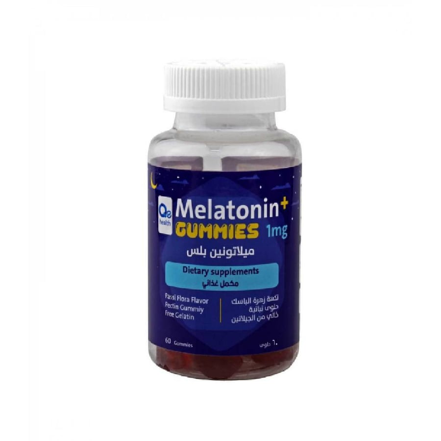 حلوى الميلاتونين بلس من كيو هيلث 60 قطعة qi health melatonin chewable candies