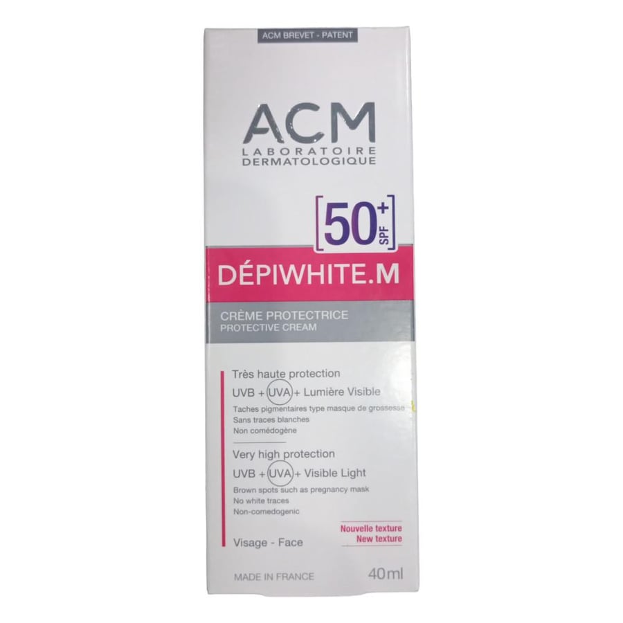 كريم الحماية 50 شفاف أي سي إم 40 مل ديبي وايت acm  depiwhite m cream spf50 40ml
