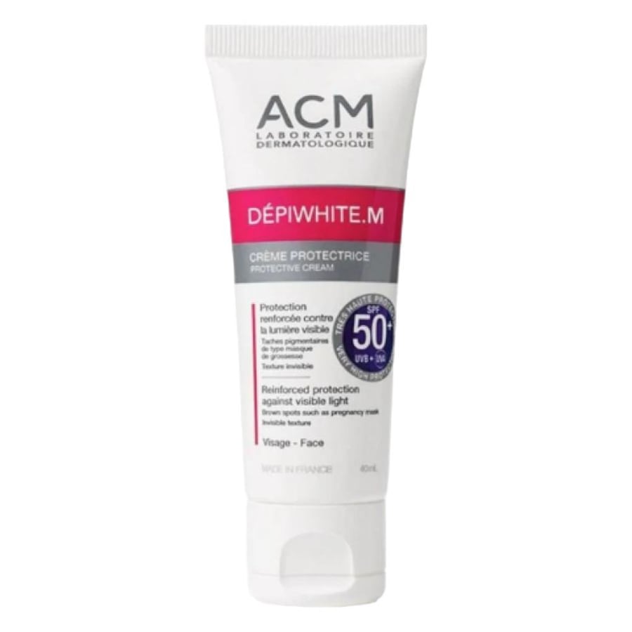 كريم الحماية 50 شفاف أي سي إم 40 مل ديبي وايت acm  depiwhite m cream spf50 40ml