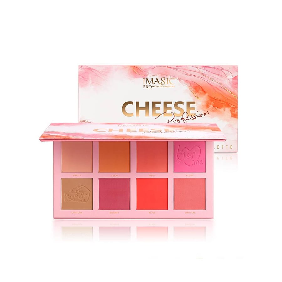 باليت كونتور واحمر خدود ايماجيك fa-136  شيسى 8 الوان imagic 8 color contour and blush palette