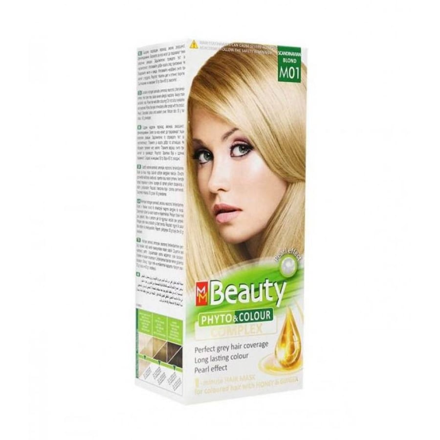 صبغة شعر فيتو اند كولور كومبليكس من ام ام بيوتي m01 اشقر اسكندنافي 125ج mm beauty hair colour phyto and colour complex scandinavian blond m01