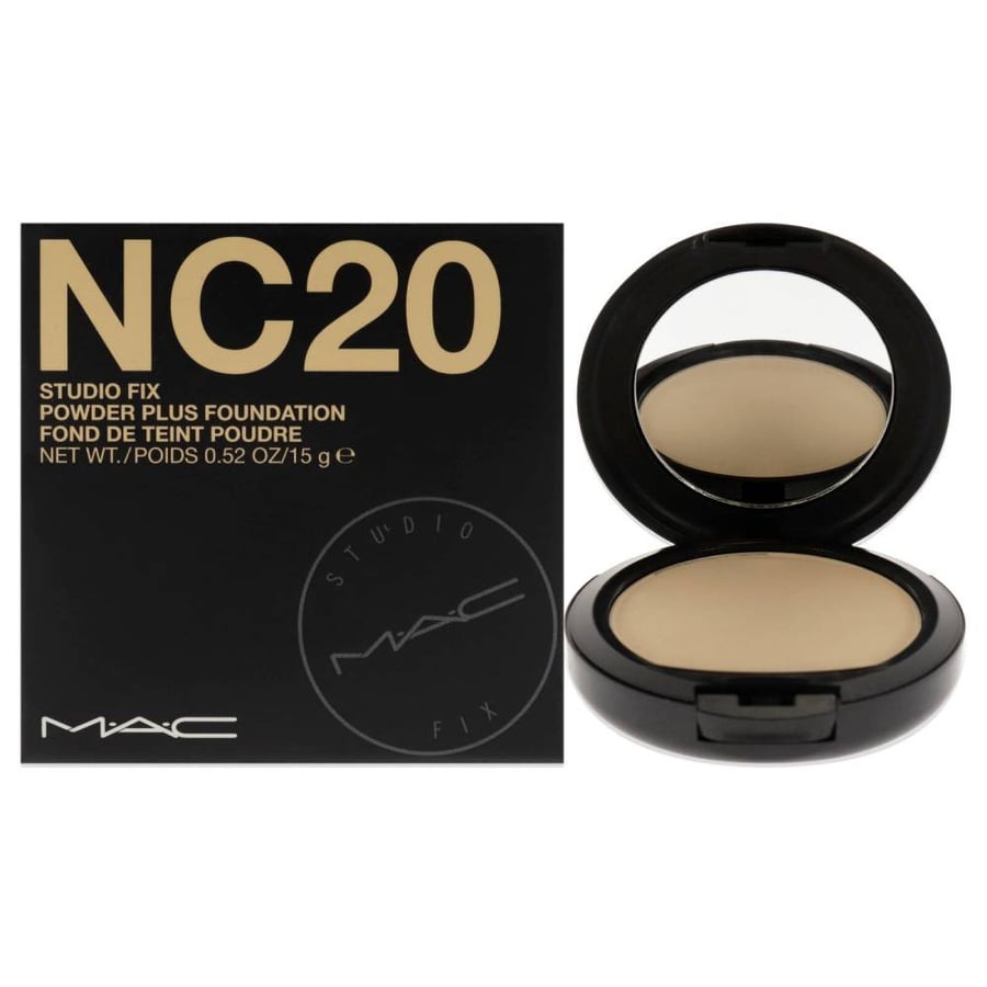 بودرة اساس مضغوطة ماك nc20 ستوديو فليكس بلس 15 جم mac studio fix powder plus foundation