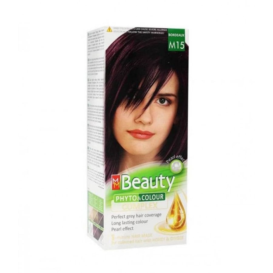 صبغة شعر فيتو اند كولور كومبليكس من ام ام بيوتي m15 بوردو 125ج mm beauty hair colour phyto and colour complex bordeaux m15