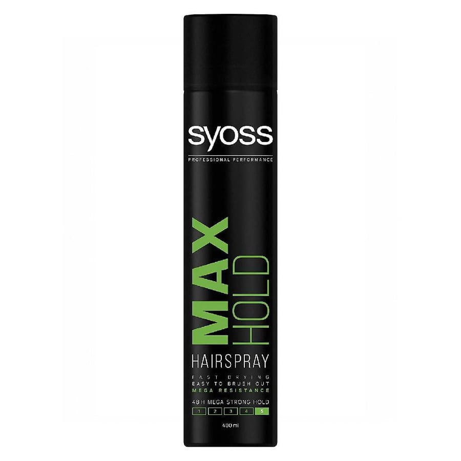 بخاخ مثبت شعر سيوس ماكس هولد 400 مل syoss styling max hold hair spray, 400ml
