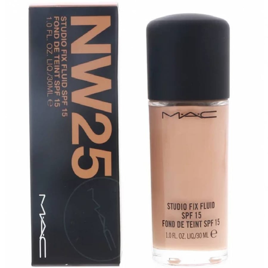 كريم اساس سائل  ماك ستوديو فيكس مع حماية من الشمس nw25  mac studio fix fluid foundation spf15 nw25 - 30 ml