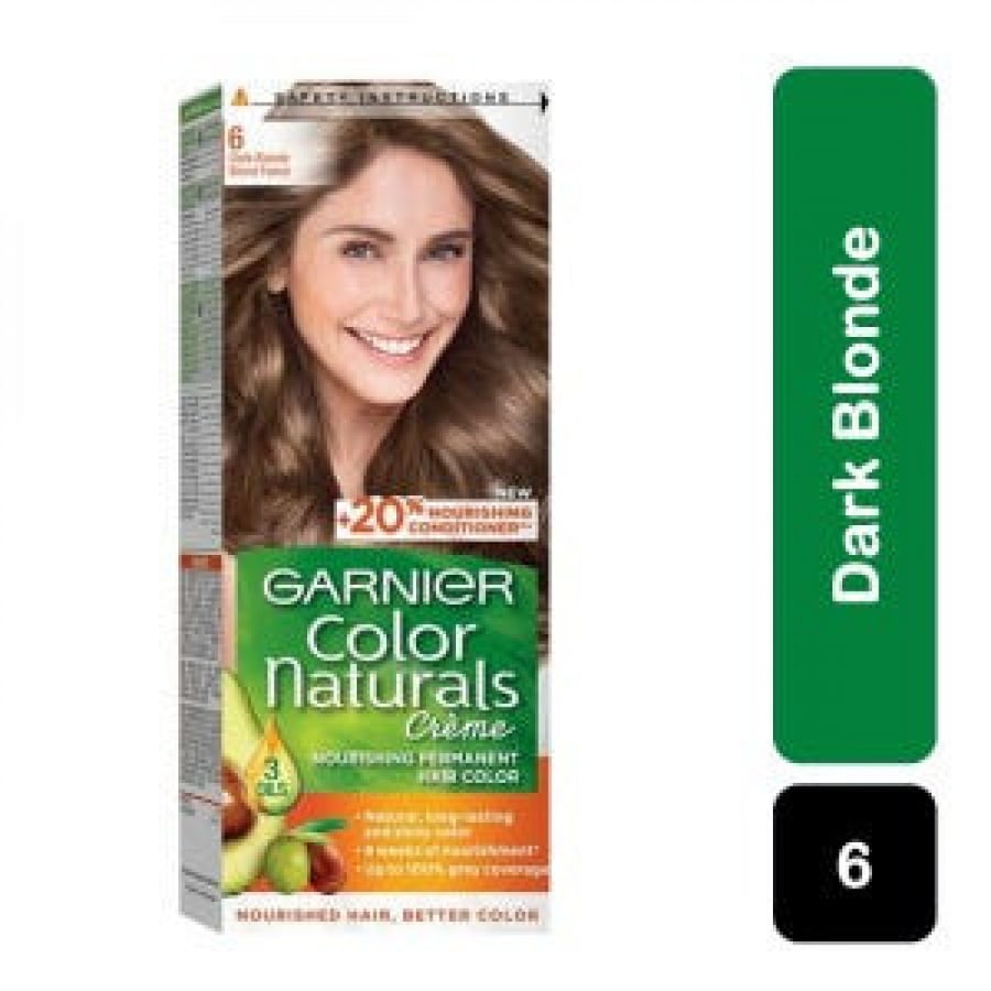 صبغة شعر غارنيه 6 اشقر غامق garnier color naturals permanent hair color 6 dark blonde