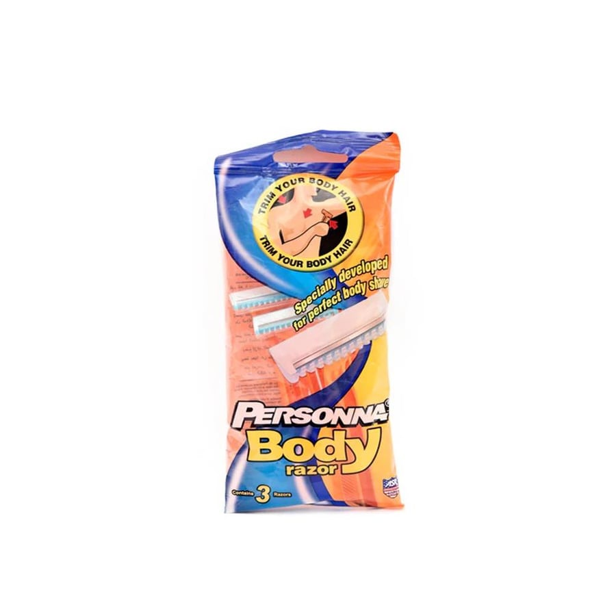 شفرة حلاقة ماكينة بيرسونا 3 شفرات لحلاقة الجسم personna 3-piece body razor multicolour egypt