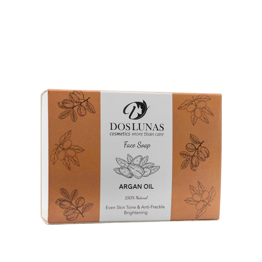 صابون دوس لوناس بزيت الارجان 100 جم dos lunas face soap argan oil100g