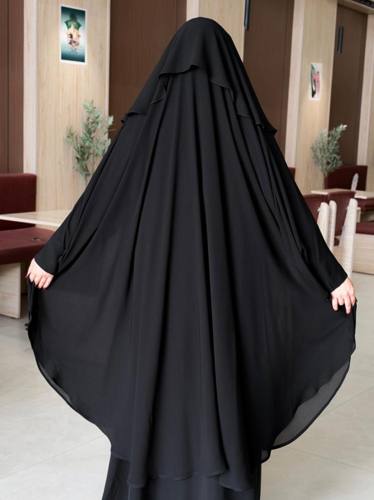 خمار إسلامي واسع مع غطوة للوجه
