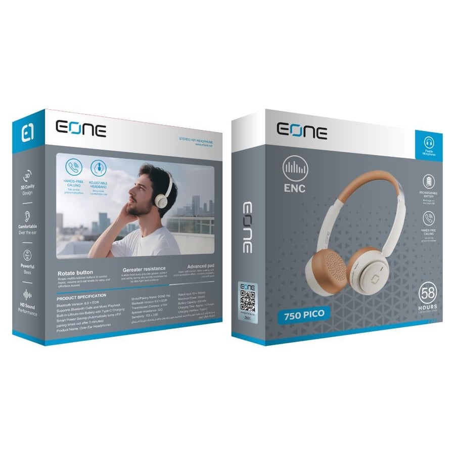 EONE 750 PICO Headphones ENC 58 Hours Dark Brown