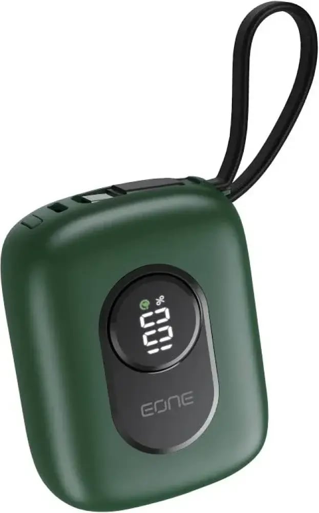 EONE Mini Power Bank 10000mAh – باور بنك صغير جداً أصغر من بطاقة الصراف بثلاث منافذ USB وشاشة رقمية