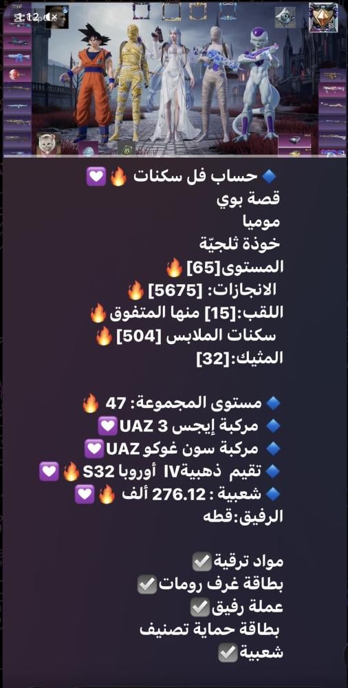 حساب ببجي عالمي رقم 22