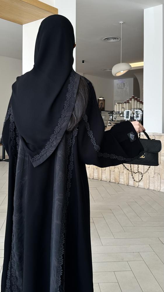 عباية نص كلوش قماش(سراميك؛ اضافه قماش