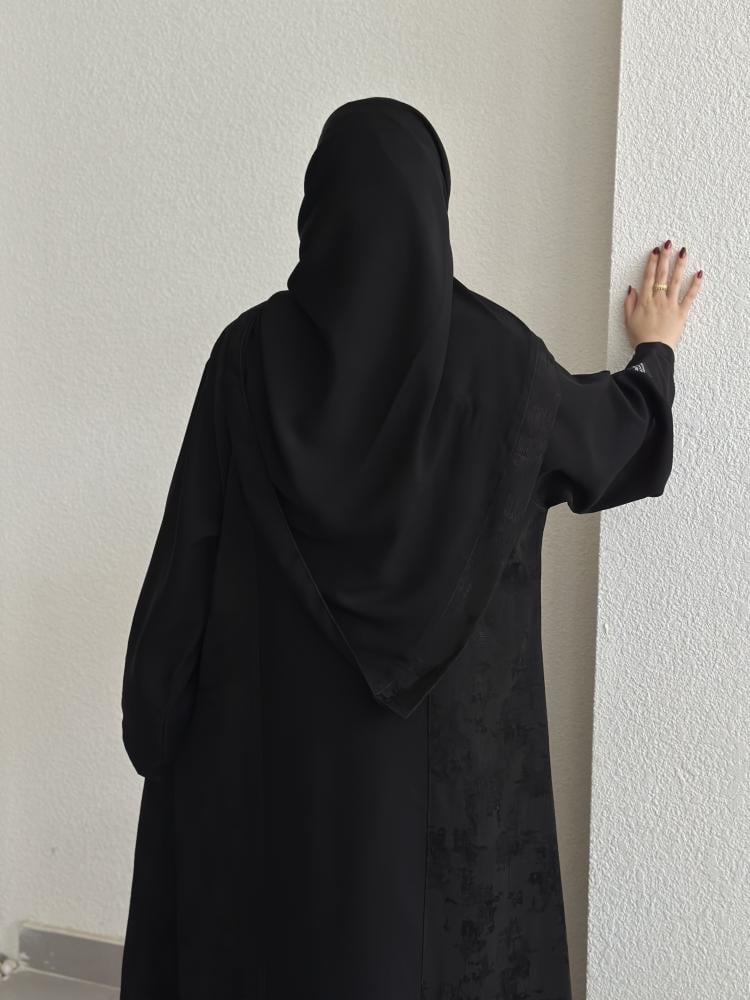 عباية كلوش قماش(جاكار+كريب)