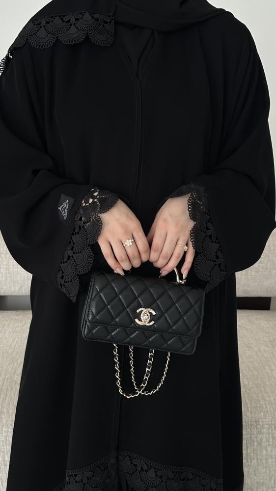 عباية كلوش قماش(سراميك)اضافة كسرات اسفل العبايه