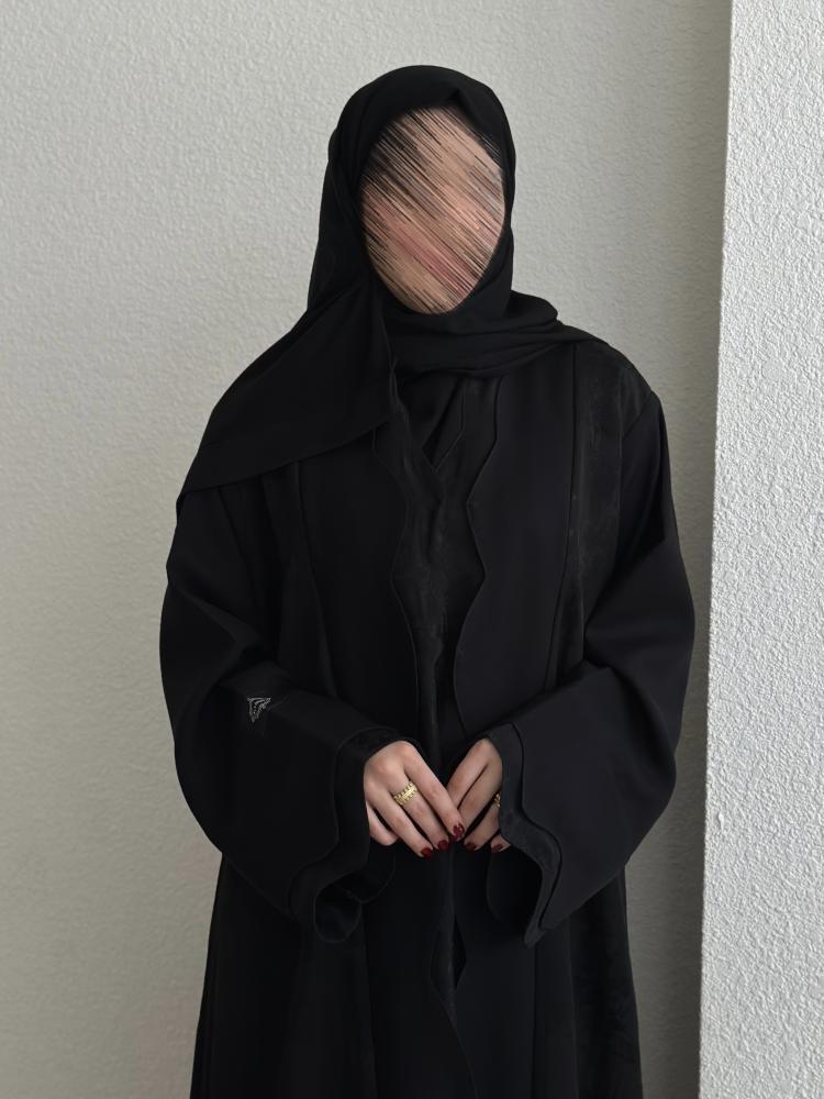 عباية كلوش قماش(جاكار+كريب)
