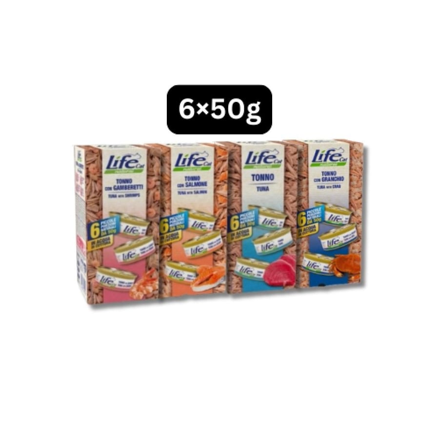 لايف كات معلبات القطط 300ج دجاج تونة Life Cat tins food Chicken Tuna