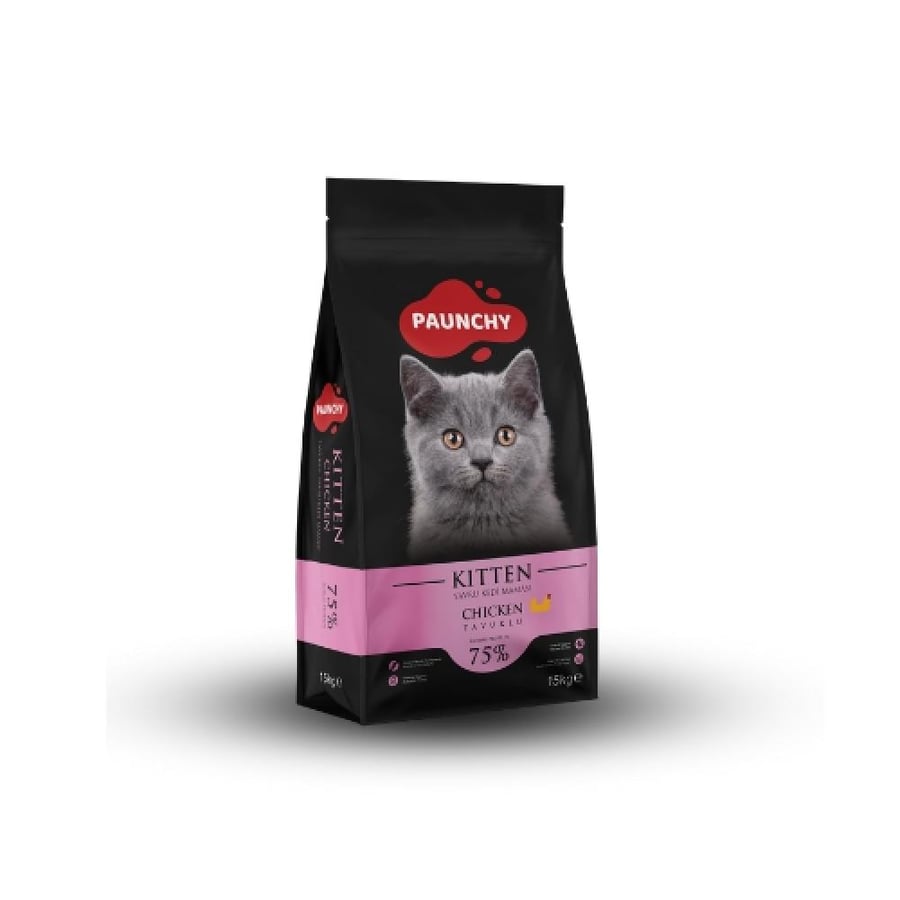 بانشي بالدجاج قطط صغيرة paunchy Kittens Dry Food Chicken 15 Kilo