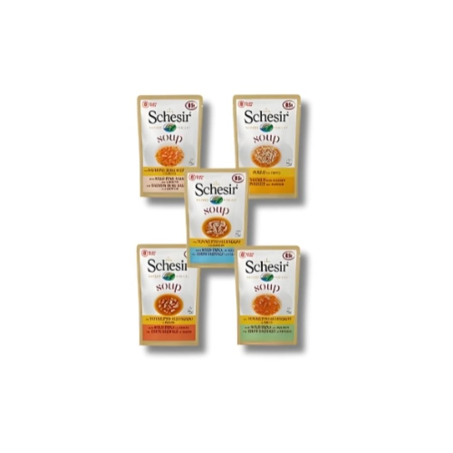 شيزر ظروف قطط الحساء 85 ج Schesir Cat Pouches Soup 85g