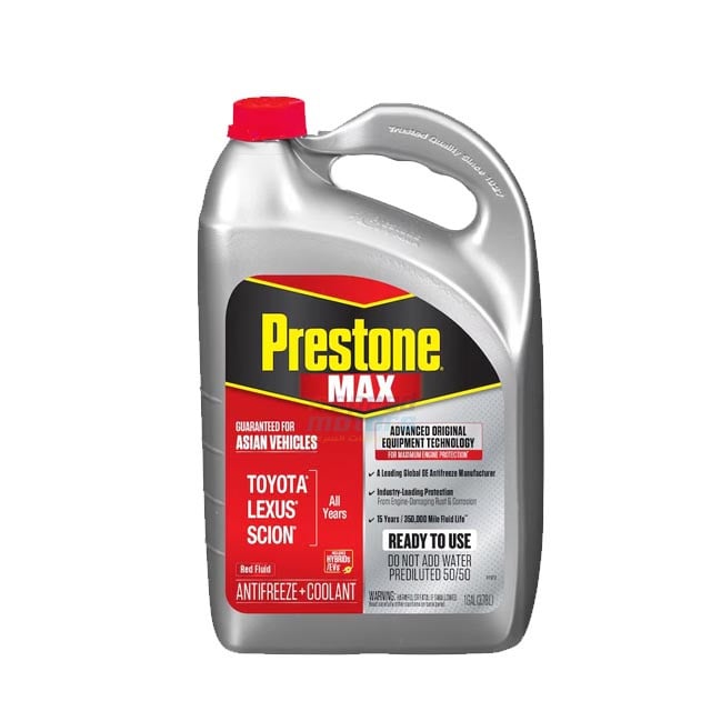 ماء برستون احمر تويوتا Prestone 50/50 Extended Life Prediluted AF6410 Antifreeze/Coolant