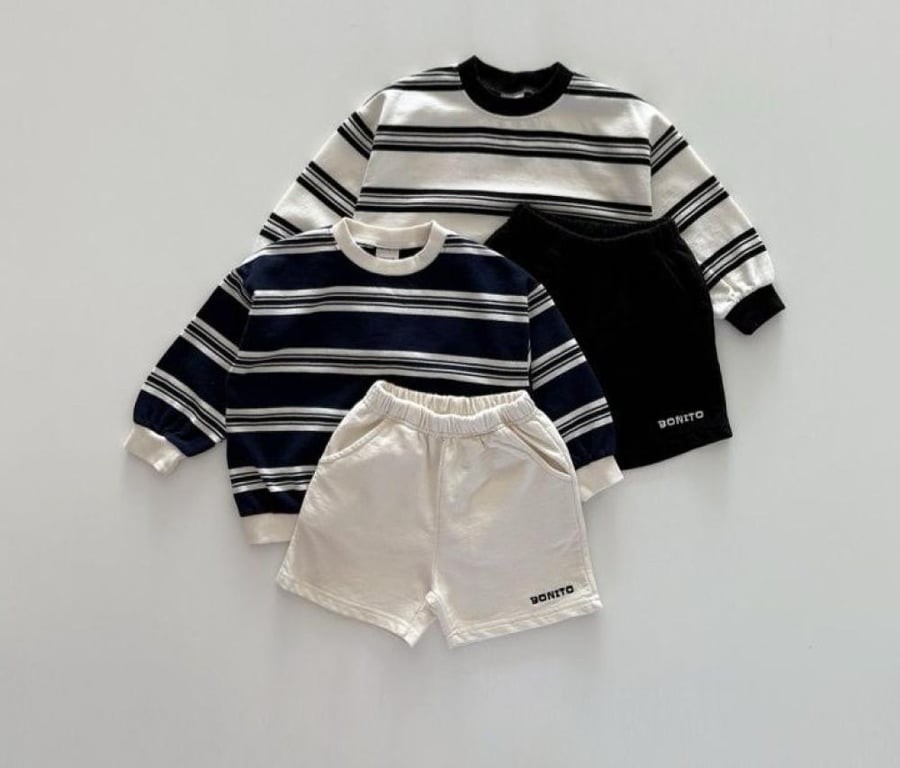 Striped blouse set and shorts