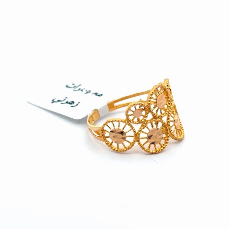خاتم بشكل الدوائر عيار 21