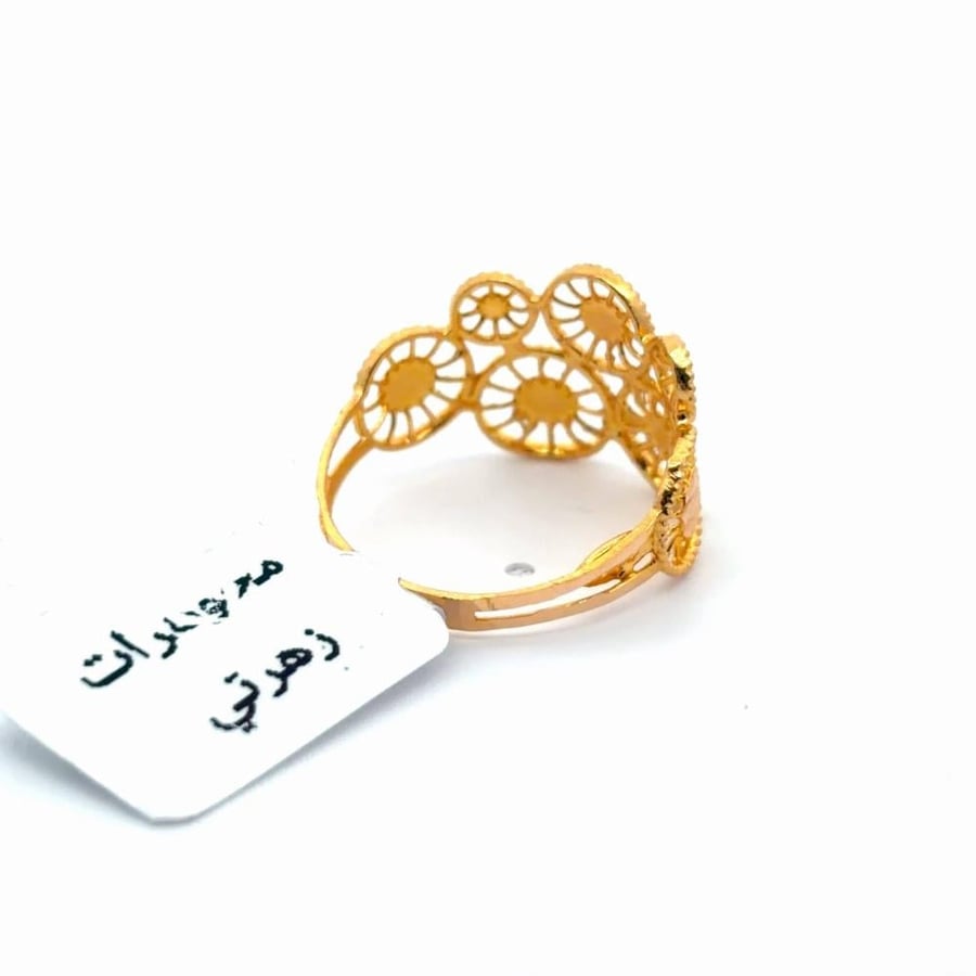خاتم بشكل الدوائر عيار 21
