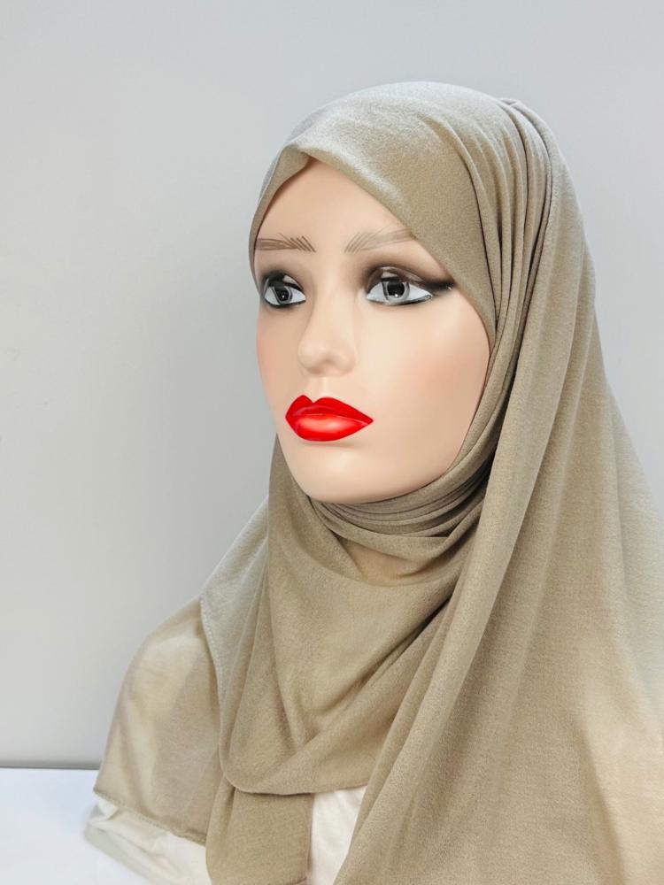 حجاب قطن تركي - ابيض اوف وايت