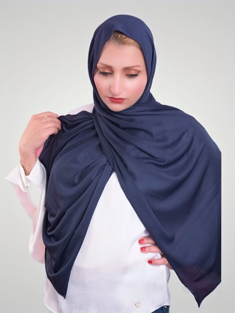حجاب قطن متمدد منقط