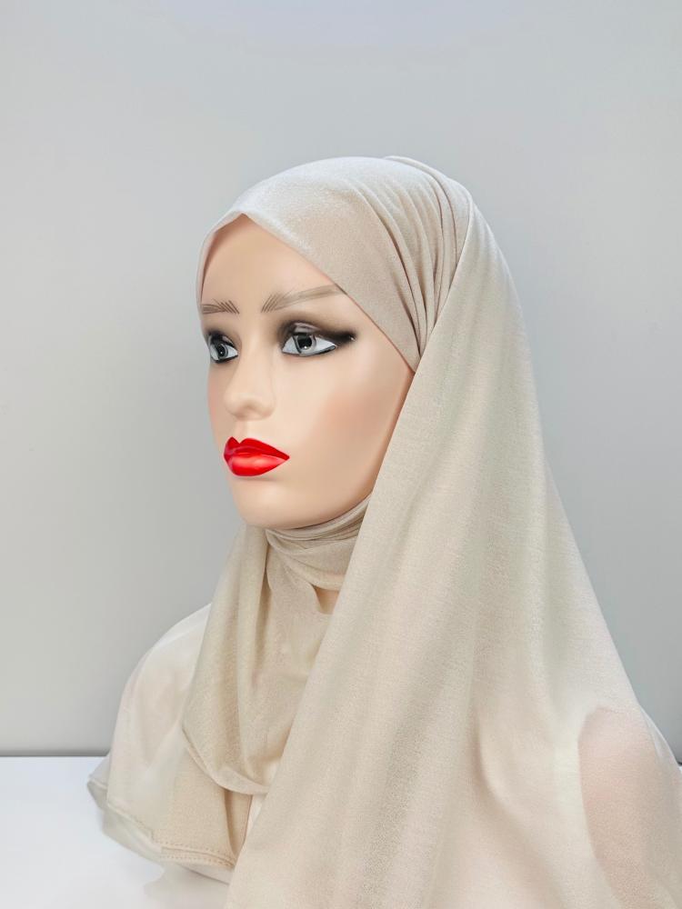 حجاب قطن تركي - ابيض اوف وايت