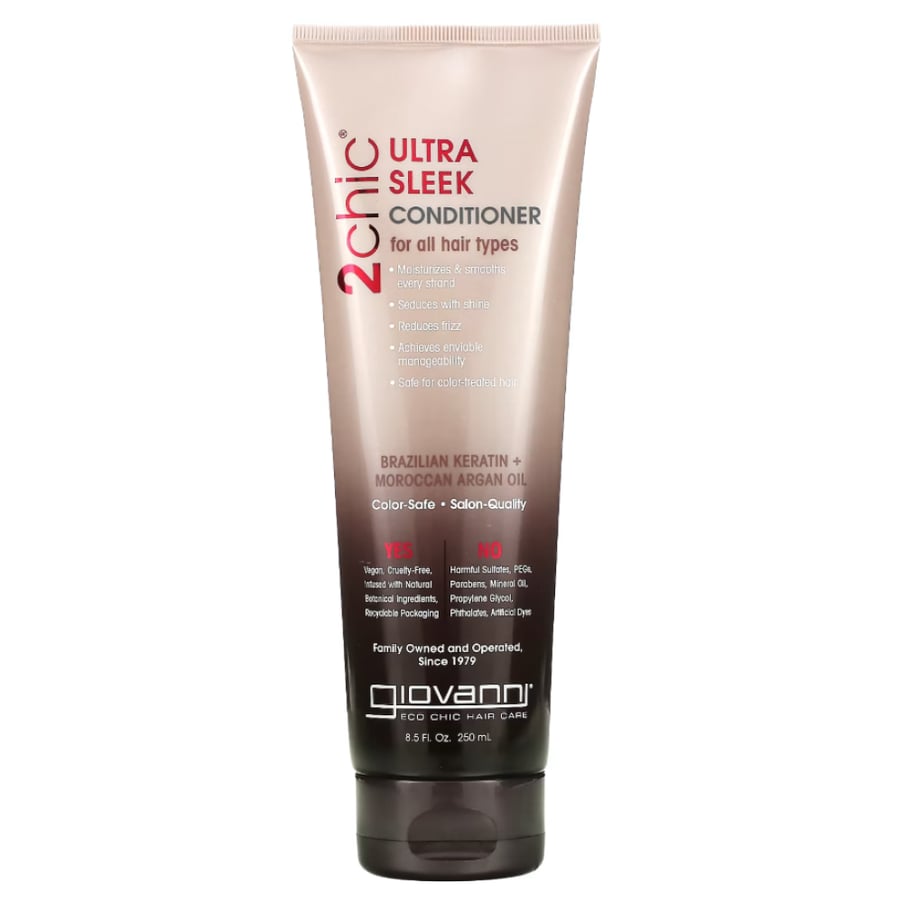 Giovanni 2chic Brazilian Keratin & Moroccan Argan Ultra Smooth Conditioner for All Hair Types - 250ml