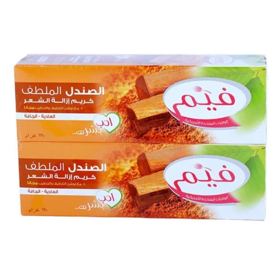 فيم كريم مزيل شعر بالصندل - 2 × 120 جرام 20%