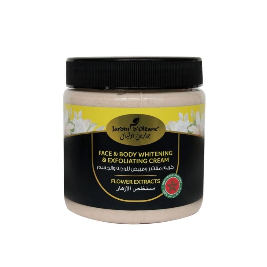 Gardenia Olian - Exfoliating and Whitening Cream for Face and Body with Flower Extract, 500 ml