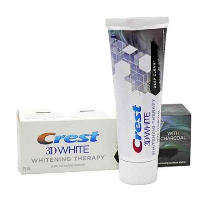 Crest 3D White Deep Clean Toothpaste with Charcoal 75ml