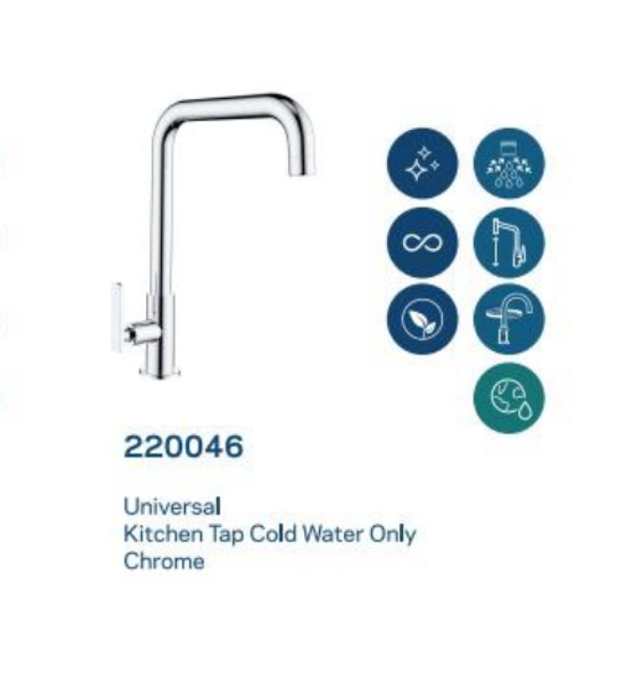 Kitchen blender (faucet with single handle, chrome countertop, TredeX, single line - cane neck) TredeX