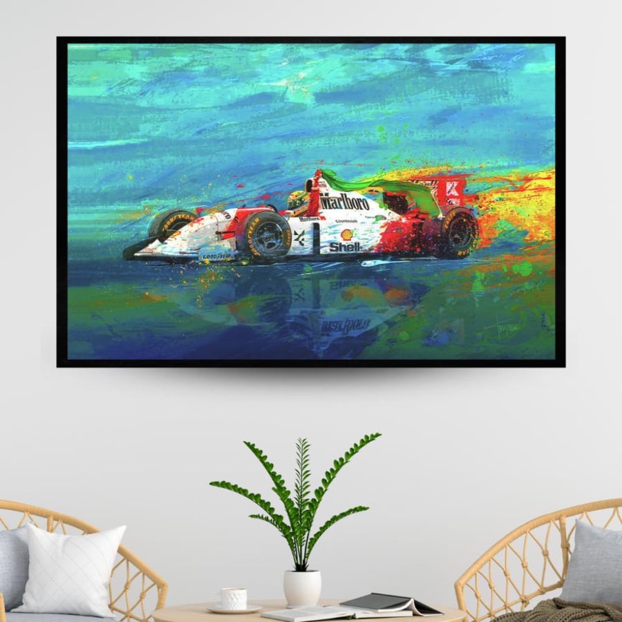 Printed artistic wall panel - race car