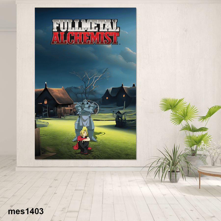 لوحة جدارية مطبوعة على لوح اكريلك من انمي الكيميائي الفولاذي /  Fullmetal Alchemist