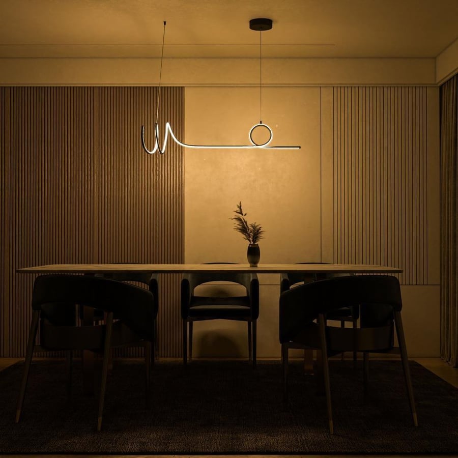 ثريا معلقة  LED دوائر 100 سم