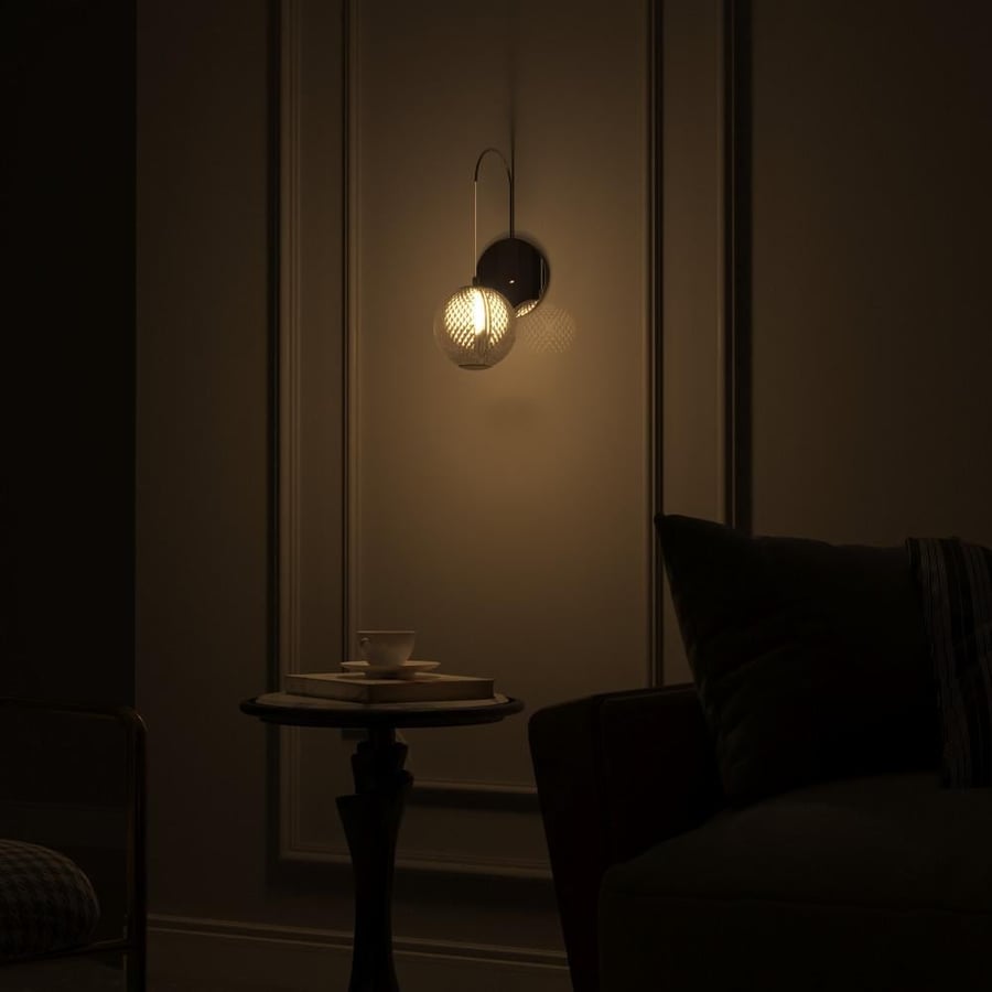 ابليك جداري مودرن إضاءة led فضي