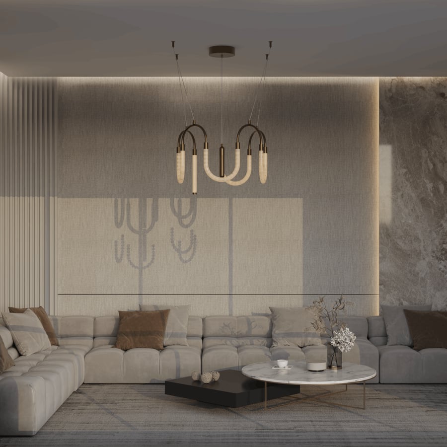 ثريا معلقة LED إنارة 360ْ قطر 55 سم